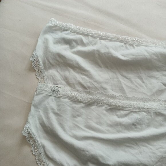 2 PACK JENNI Women Bikini Panty Size 2XL White Lace Detail Cotton - Picture 8 of 9